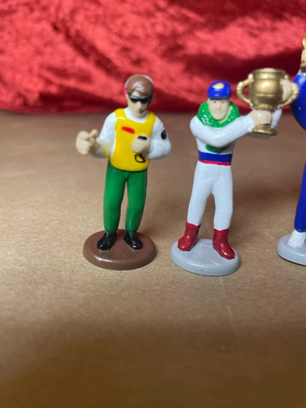 Vintage 1990s Cake Toppers- Soccer, Firefighter, Racers